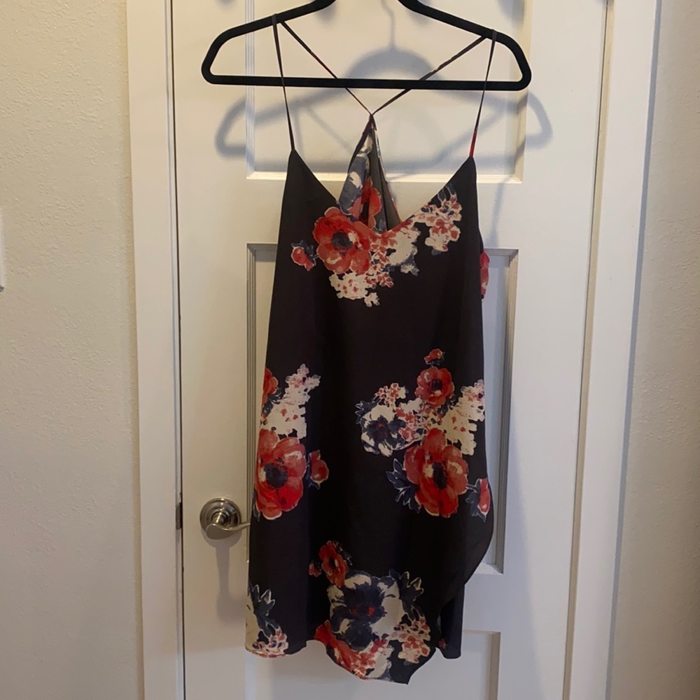 FREE PEOPLE FLORAL SLIP DRESS